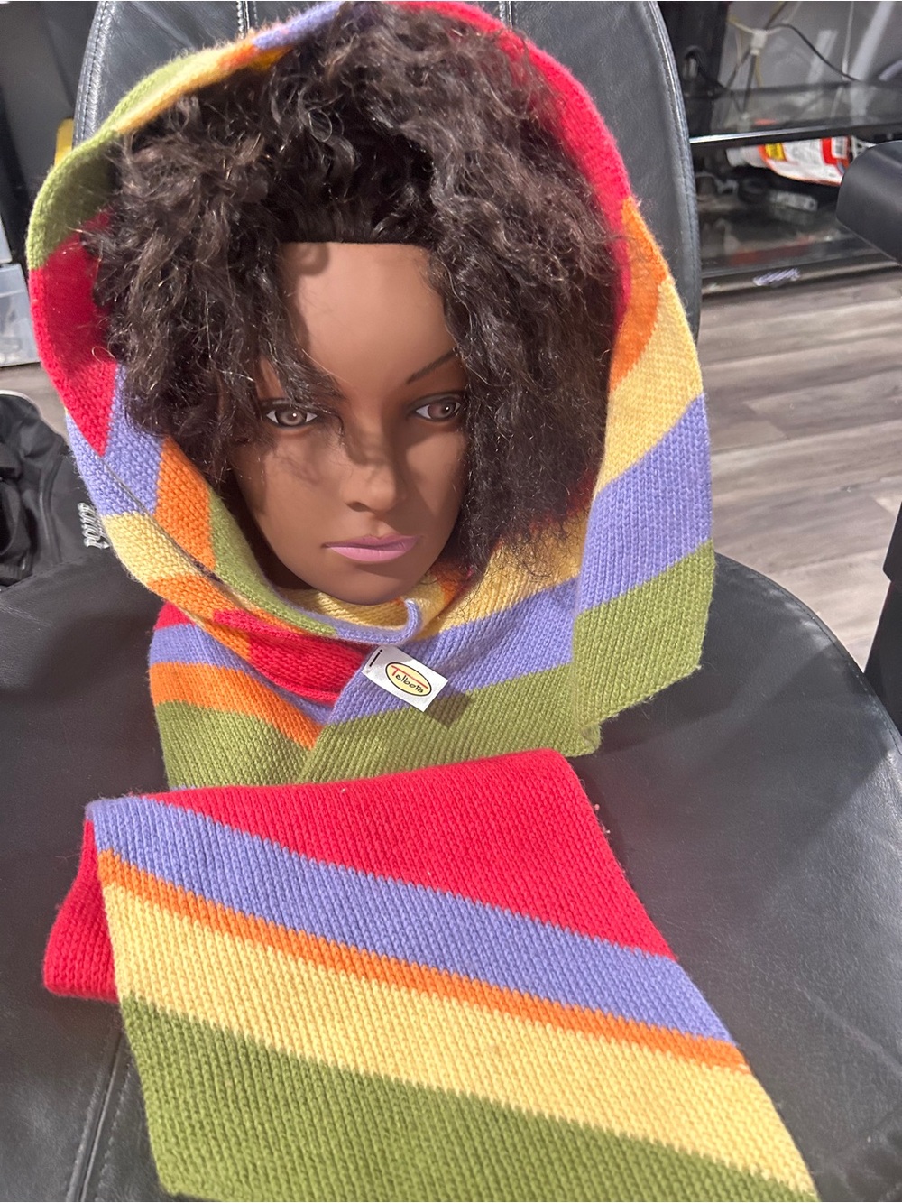 Talbots Multicolor Striped Scarf - Vibrant Rainbow Design